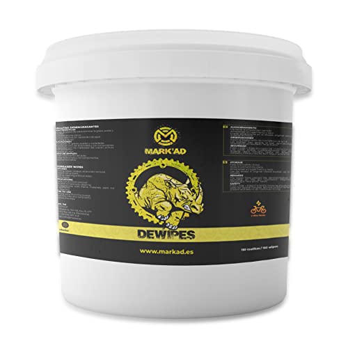 Toallitas Limpiadoras Desengrasantes Bicicleta | 150 unidades | Elimina Aceite, Grasa, Suciedad | Transmisión y Cambio | Protege Componentes y Transmisión de la Bici de Carretera Mountain Bike BTT MTB Cover