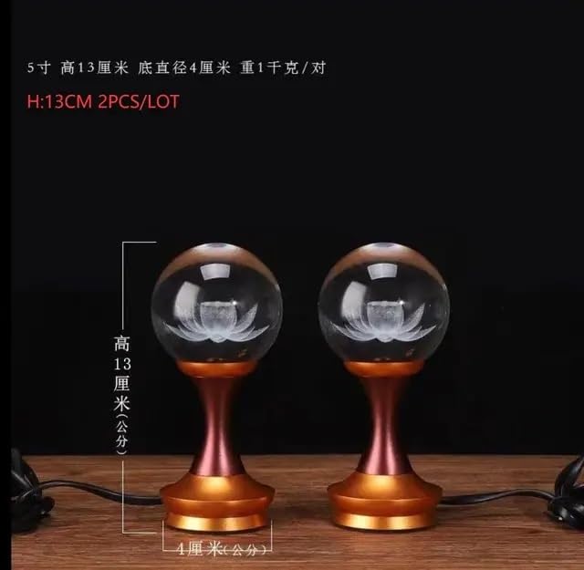 Lampe de Bouddha en cristal de haute pureté à éclairage LED