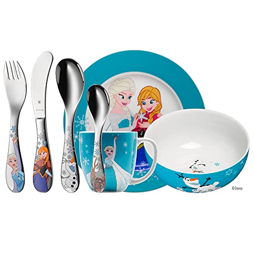 Contenuto: 1 set di posate per bambini da 4 pezzi (lunghezza 16,5/18,5/16,5/13,0 cm), 1 set di stoviglie per bambini composto da: 1 piatto (diametro 19,0 cm), 1 ciotola per cereali (diametro 13,8 cm, altezza 6,0 cm), 1 tazza in porcellana (altezza 8,5 cm, diametro 8,5 cm) – Codice articolo: 1286009964
