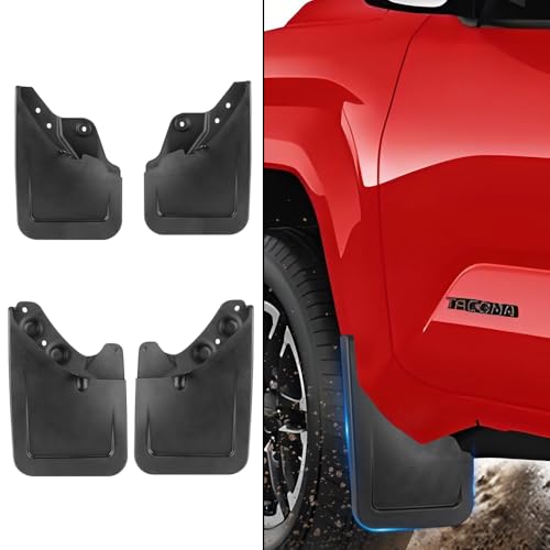 Image of Extra Large Size Car Mud Flaps Splash Guards Mudflaps for Toyota Tacoma 2024 2025 2026 Auto Exterior Accessories Front Rear Tire Mudguards Wheel Inner Fender Liner Guard Flap Fenders Accessory