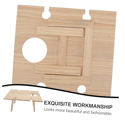 Table à vin pliable carrée en bois compacte et légère - 4