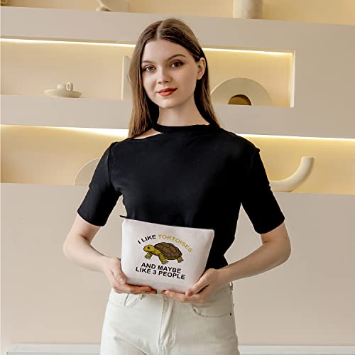 PLITI Tortoise Makeup Bag Tortoise Gifts for Tortoise Lovers Gift I Like Tortoises and Maybe Like 3 People Cute Turtle Gift (I Like TortoisesU) - Image 4