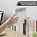 Portable Book Stand Holders for Reading Hands Free, Adjustable Cookbook Recipe Stand Holder for Kitchen Counter with Page Holder Clips