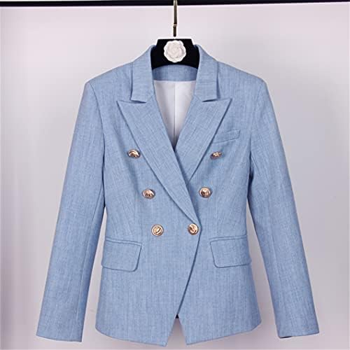 ジャケット BALMAIN Logo button double-breasted blazer Light Blue Balmain Double-Breasted Blazer With Logo Buttons - Light
