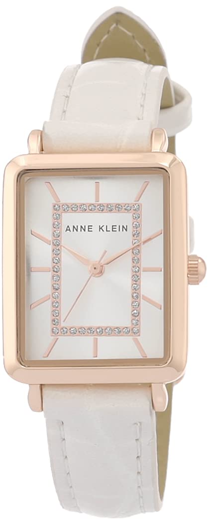 Women's Glitter Accented Croco-Grain Strap Watch, AK/3820