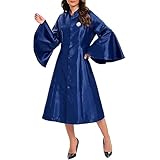 Go Mai Women's Plus Size Elegant Church Robe with Flash Forged Fabric Flare Sleeve Perfect for Choir Dress Clergy Robes