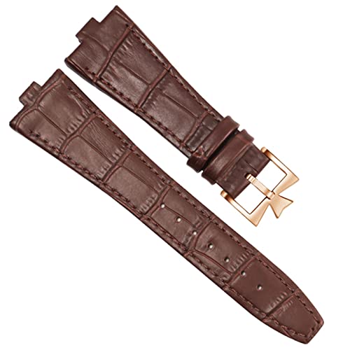 Bracelet montre cuir véritable 25mm boucle acier pour Vacheron Constantin 4500V 5500V