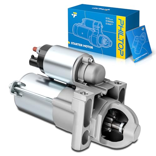 Image of PHILTOP Automotive Starter Compatible with Chevrolet Silverado, Sierra, for GMC Svana, Avalanche, Suburban, Yukon, Tahoe, Colorado, Canyon, 9-7x, H3, H3T9 Tooth for 6970N