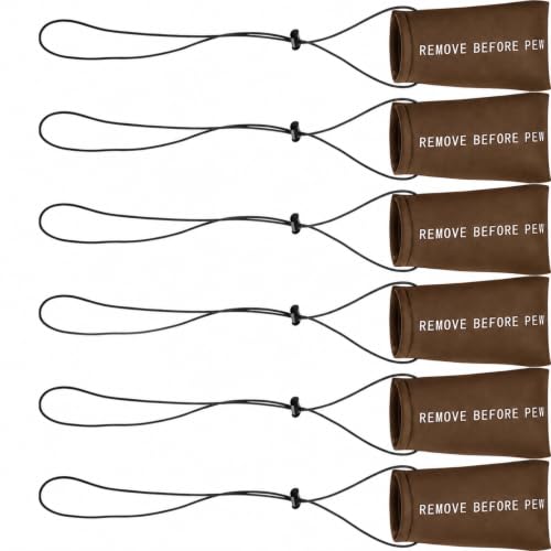 Riakrum 6 Pcs Airsoft Barrel Cover Paintball Barrel Cover, Brown