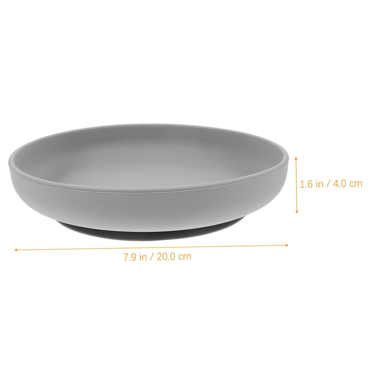 SOESFOUFU 2pcs Dark Grey Spill Proof Silicone Scoop Dish Set for Seniors and Disabled Individuals Suction Base Anti Spill Feeding Plates for Adults with Limited Mobility