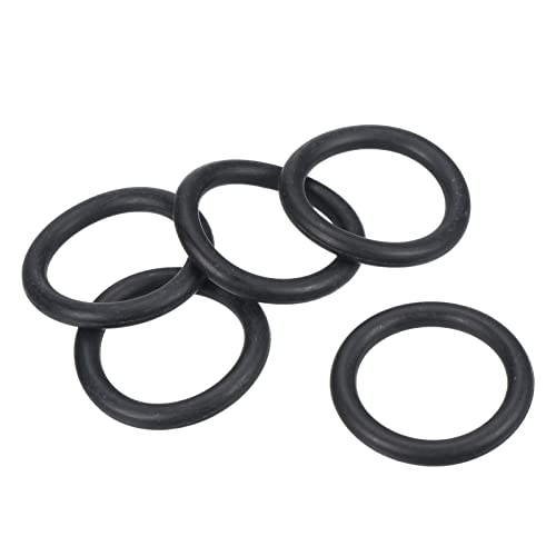 PATIKIL Nitrile Rubber O-Rings 38mm OD 28mm ID 5mm Width, 20 Pcs Metric Sealing Gasket for Faucet Plumbing Automotive Repair, Black