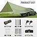 REDCAMP Large 19ft x17ft Car Awning for SUV with 2 Tarp Poles & 2 Suction Cup Hooks, Waterproof UV Protection Sun Shade Vehicle Awning Shelter Tarp for Camping, Truck, Van, Tailgate Canopy