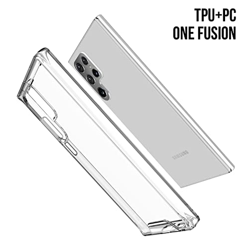 Image of Back Cover Bumper Exclusive Silicon Soft Transparent Case Anti Dust Shockproof Slim Back Cover for Samsung Galaxy S22 Ultra (Transparent)