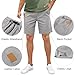Comdecevis Men's Shorts Casual 2 Pack Fashion Drawstring Summer Beach Stretch Waist Twill Chino Golf Cargo Shorts with Pockets 8 Inch Inseam Short for Men, US40,2XL,Black&Gray
