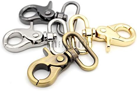 Miniatura 3 de CRAFTMEMORE Gancho de presión de gatillo de metal, cierre de langosta giratorio, clips para bolsa, acabado de calidad, VTHO, 2 unidades (1 pulgada,