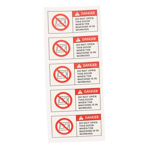 MAGICLULU 5pcs Safety Warning Decals Caution Machine Operation Sign Stickers for Awareness Industrial Use Heavy-Duty Self-Adhesive