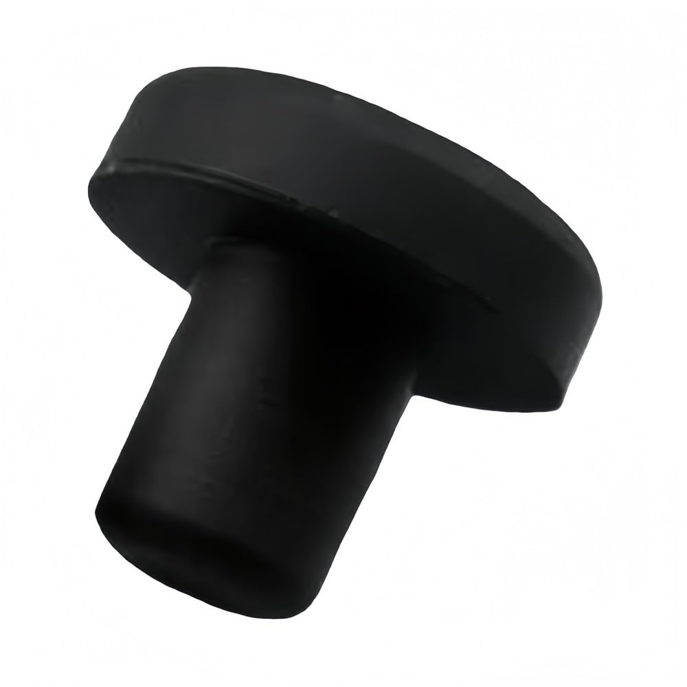 Black White Silicone Rubber Hole Plugs, Solid Elastic T Type Industrial Seal Stopper for DIY and Crafts(Black,5.8mm)