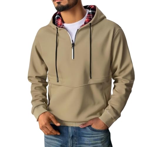 Ymosrh Men's Casual Hoodies, Athletic Workout Gym Hoodie Long Sleeve Pullover Hooded Sweatshirts with Pockets, S-3XL