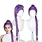 Demon Hunters Costume Rumi Purple Wig Cosplay, Purple Braid Wigs for Girls Women, K Pop Singer Hair Halloween Cosplay Christmas Costume Props