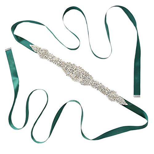 Lauthen.S Rhinestone Sash Belt for Wedding Bride/Baby Shower Dress