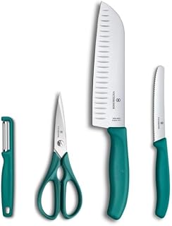 Victorinox Classic Professional Kitchen Set 4 Piece with Peeler, Scissors, Santoku…