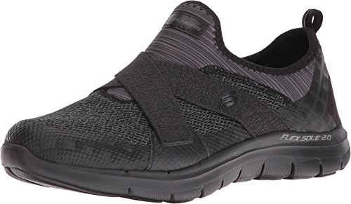 Skechers Flex Appeal 2.0-new Image, Scarpe da Ginnastica Basse Donna, Nero Bbk, 35 EU
