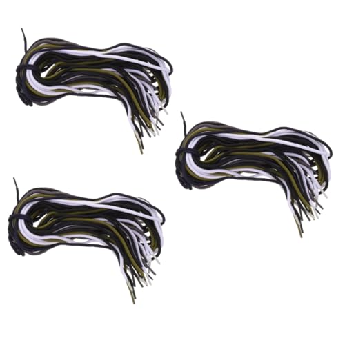 Lacets ronds vert robustes pour baskets faciles à fixer lot de 3