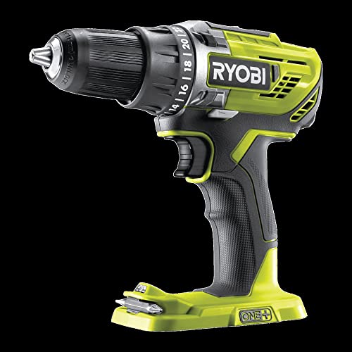 Ryobi, Akku-Bohrschrauber, 18 V, ONE+, 2 Geschwindigkeitsstufen, 50 Nm, Bohrfutter 13 mm, LED, 2 Akkus (4 Ah und 1,5 Ah), 1 Ladegerät, 1 Bit-Set, Transporttasche, R18DD3-2415BSA31 Grün/Anthrazit – Bild 4
