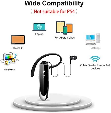 New bee Bluetooth Earpiece Wireless Bluetooth Headset Handsfree in Ear with Clear Voice Capture Technology Bluetooth In-Ear Headset for iPhone Samsung Huawei HTC, Sony, etc