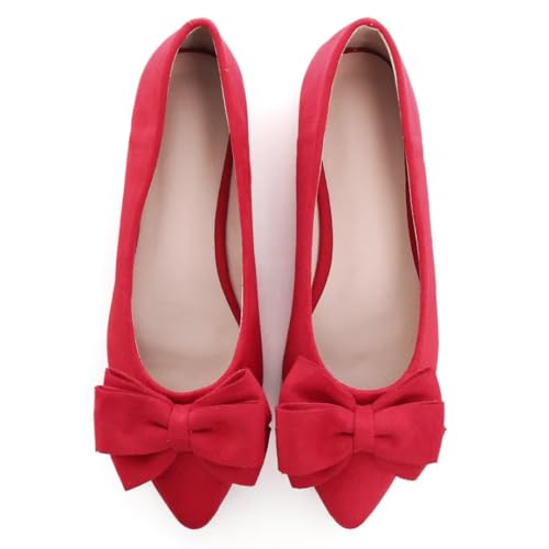 Image of TN TANGNEST Women Fashion Bowknot Flats Comfort Pointed Toe Dress Shoes