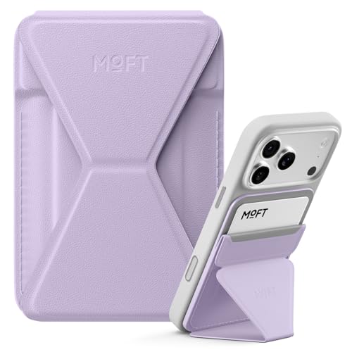 Image of MOFT Magnetic Wallet Stand Compatible with iPhone 16 /15 /14 /13 /12 Series, Angle Adjustment & MOVAS Phone Stand, Light Peony