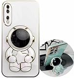Miagon Süß Stern Astronaut Ständer Hülle für Honor 70,Cute Mädchen Dünn Galvanisierte Schutzhülle Weiches Case Bumper mit Astronaut Halter Kickständer