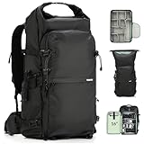 [TARION] 大容量カメラリュック41L バックパック超望遠レンズ収納 撥水素材採用 背負いシステム搭載 ノートパソコン収納 三脚ホルダー付き 一眼レフバッグ 旅行都市およびアウトドアでの撮影に最適 TR-XP