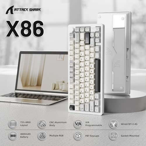 Teclado Mecánico 75% FELICON x Attack Shark X86 Inalámbrico miniatura 2