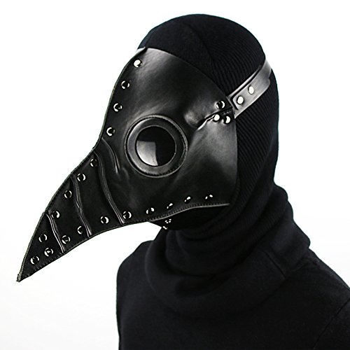 XY Fancy Plague Doctor Mask Bird Beak Cosplay Props Steampunk Halloween Party Leather