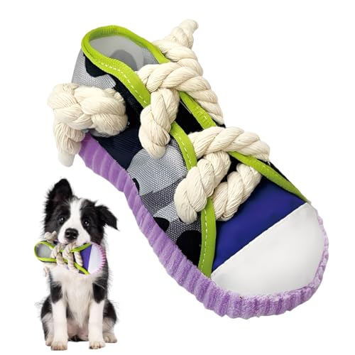 YOFDAL Giocattoli da Masticare Morbidi per cani di Piccola Taglia,Grazioso Design a Forma di Scarpa,Regali per la Dentizione per Cani(Viola)