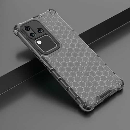 Image of Glasgow Back Case Cover Designed for [ Vivo V30 Pro 5G / V30 5G ] (Stylish Look | Shock Proof) - Black
