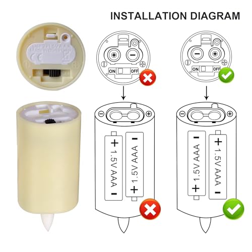 Image of 6 Pack Ivory Tea Lights Votive Candle with Remote Control emits Yellow Light max 800hours by 2 AAA Batteries(not includ) Indoor, Bedroom, Study Room