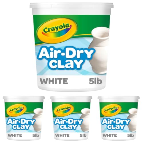 Image of Crayola Air Dry Clay (5lbs), Teacher Supplies, Natural White Modeling Clay for Kids, Sculpting Material, Bulk Craft Supplies for Art Classrooms (Pack of 4)