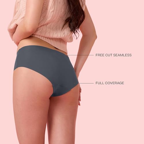 Image of Enamor Innovations Invisi, All Day Comfort, Mid Waist Hipster Panty for Women - No Visible Panty Lines, Sweat Wicking, Free Cut, Full Coverage - PH40