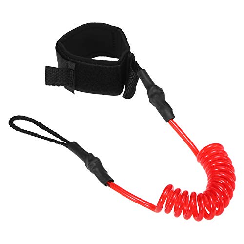 DECDEAL 4 pés trela do tornozelo surf elástico enrolado stand up paddle board perna corda prancha de