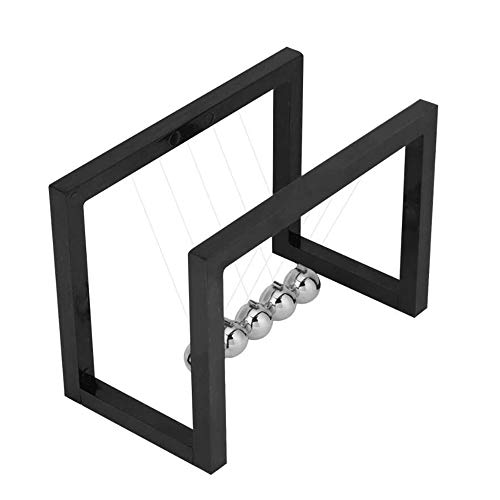 AIXICWXI Newton's Cradle Balance Balls Acrylic Shelf Newtons Balance Ball Science Physics Learning Desk Toys for Office and Home Decoration (Black)