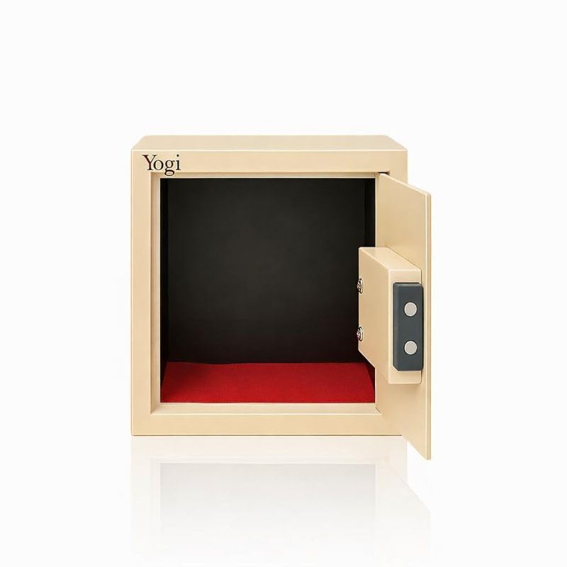 MAXSERA Mechanical Safe locker/Locker Intelligent Deposit Safe/Steel Household Mini Safe/Safety locker/Key Locker/Security box/Lockers for Home,Office,Hotel(15"12"12") Inch-IVORY 2