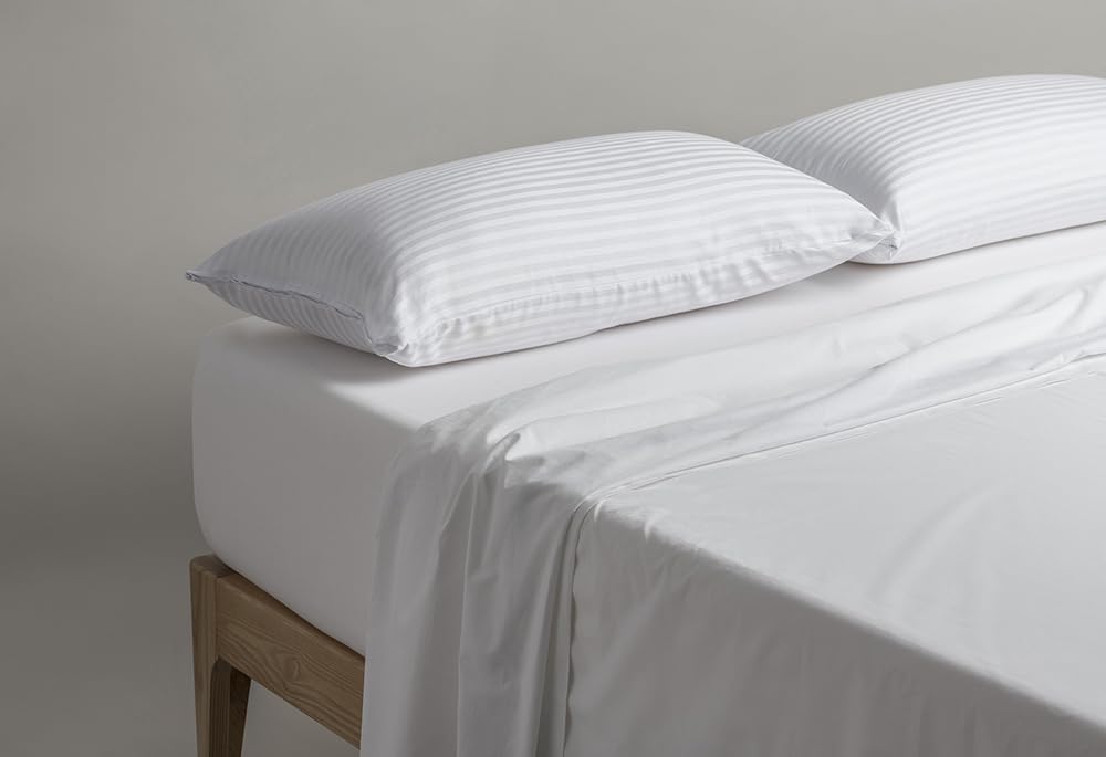 Velfont - Almohada con Relleno y Doble Funda bambú con Cremallera,Medida 150 cm, Blanco