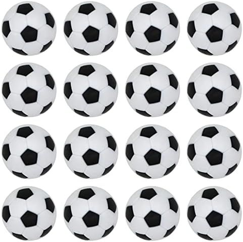 BQSPT 32mm Foosball Balls Foose Balls Table Soccer Game Replacement Foosballs 16pcs,Foosball Balls Official 32mm Mini Table Footballs Ball Accessory Black(16 Pack)