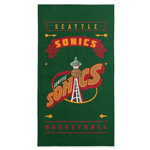 NORTHWEST NBA Seattle Supersonics Beach Towel, 30" x 60", Hardwood Classics