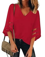 V Neck-red