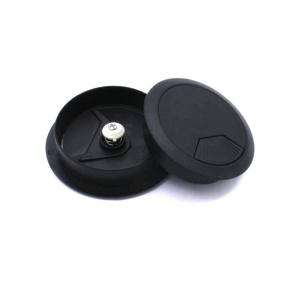 Sybnikolf Black Color Desk Grommet Cable Grommet 8Pcs/Pack 60Mm 50Mm Computer Desk Table Wire Hole Cover(Desk Hole 60Mm)