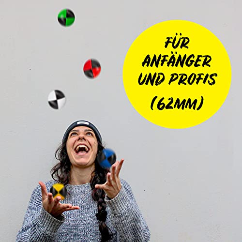 Jonglierbälle Diabolo Freizeitsport 5er Set mit 62mm Durchmesser