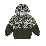 allshope Toddler Baby Boy Camo Hoodie Half Zip Long Sleeve Hooded Sweatshirt Little Kids Hunting Clothes...